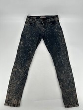 Blue Fire Co Women's Jeans Trousers Super Stretch Slim Skinny W30 L32 Acid Wash