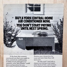 1972 York Central Home Air Conditioning Vintage Print Ad Hvac Borg Warner