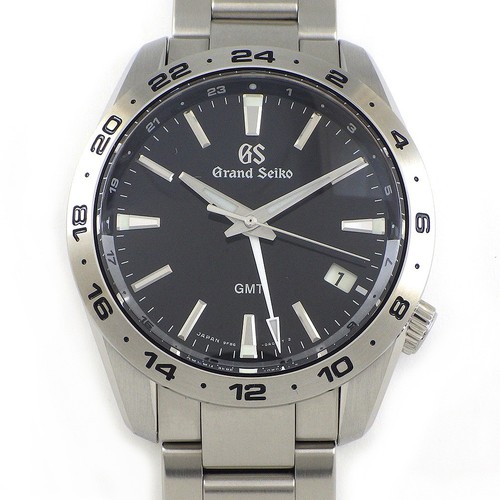 Grand Seiko Watch Sport Collection SBGN027/9F86-0AK0 GMT Black Dial SS Quartz