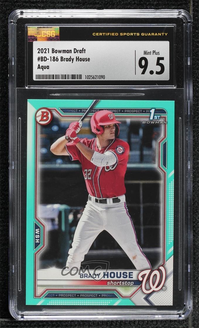 2021 Bowman Draft Aqua 177/199 Brady House #BD-186 09an