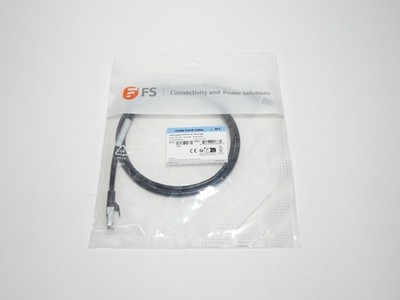 FS C6ASFTPSGPVC Cat6a Snagless SFTP PVC CM Patch Cable 26AWG 4' 1.2M Black - ...
