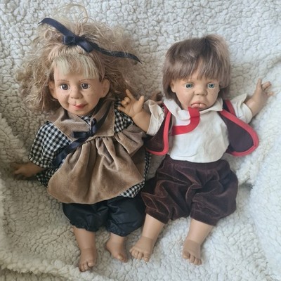 2 wunderschöne Sammlerpuppen aus Porzellan  von Panre aus Onil Spanien-Raritäten