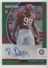 2020 Panini Prizm Draft Picks Rookies Green Raekwon Davis #165 Auto w8t