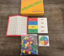 Macmillan Early Skills Color Tiles Manipulatives Set w/ Spinner, Tiles, Cards