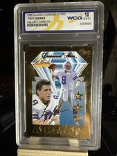 1996 Classic Diamond Stars Troy Aikman HOF Cowboys 23K GOLD WCG GEM MINT 10