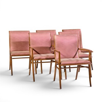 Robsjohn-Gibbings for Widdicomb Mid Century Walnut Dining Chairs - Set of 6