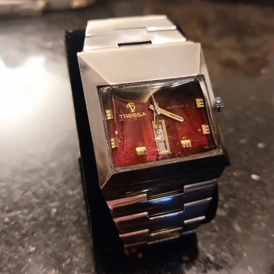 1970s Vintage and Very Rare Tressa Lux 4661/7 Spaceman Swiss Automatic Made