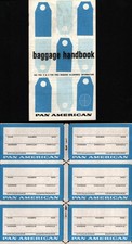 1965 Pan Am Airlines Baggage Handbook With Unused Labels Vintage Brochure