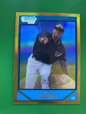 Justin Jackson 2007 Bowman Draft Chrome Gold Refractor Card #BDPP30 LTD #41/50