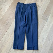 Vintage 80s Blue Pleated Trouser Dress Pants Size Men's 33x28