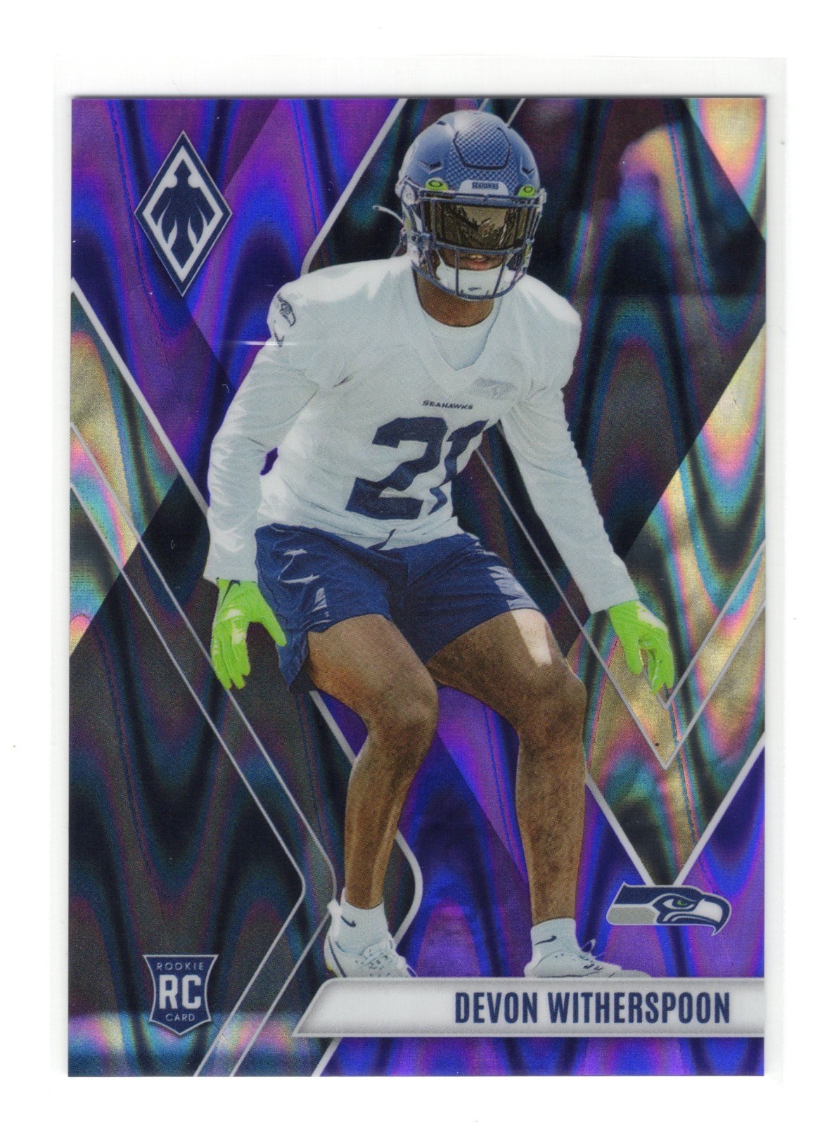 Devon Witherspoon 2023 Panini Phoenix Purple Seismic Rookie /125 #145 Seahawks