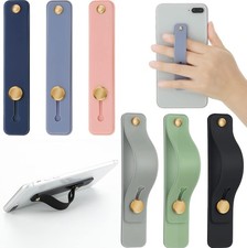 6 Pieces Phone Grip Holder Cell Phone Grip Strap Telescopic Finger Strap Stand
