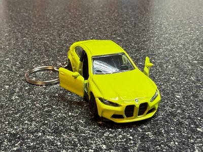 BMW G80 M3 Keychain Yellow Hot Wheels Matchbox 2021+