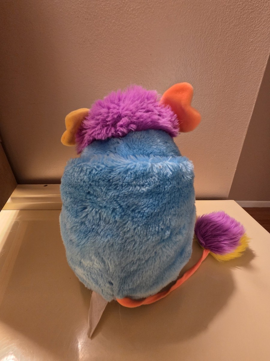 Vintage Popples Plush Toy Blue Purple Yellow Stuffed Animal 13