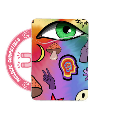 abbyrose Psychedelic MagSafe Card Holder Pocket for iPhone 12 13 14 15 16 Pro - 第 1/1 張圖片