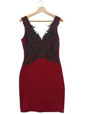 LIPSY LONDON Cocktailkleid Damen Kleid Gr. DE 38 dunkelrot-schwarz Elegant