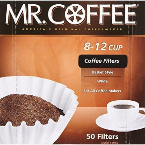 Filtros cesta café papel blanco Mr. Coffee 8-12 tazas papel blanco 50ct (paquete de 2) - Imagen 4 de 12