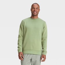 Men's Every Wear Fleece Crewneck Sweatshirt - Goodfellow  Co Light Green