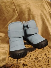 JAN JULY TOASTIE DRY BOOTIES, SIZE 7 US. COLOR DUSTY BLUE