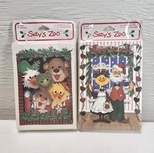 Vintage Suzy's Zoo Christmas Invitation Card Packs 20 Total Cards W Envelopes 