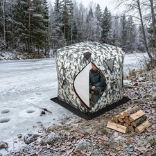 Camouflage Portable Ice Fishing Tent, Fishing Shelter, Thermal Ice Fishing Tent