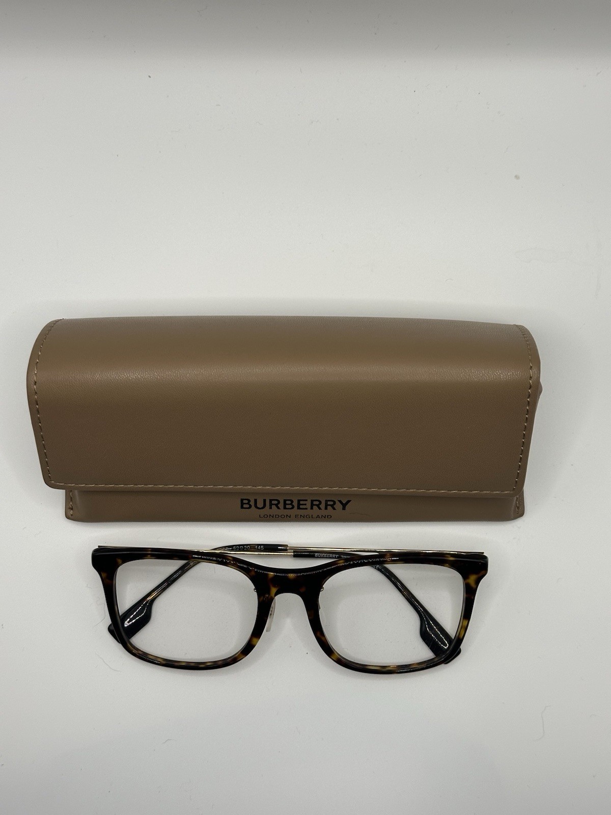 New BURBERRY Eyeglasses 140 Black & Gold Frames Burberry Plaid thumbnail 4
