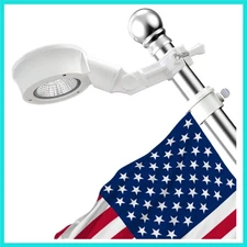 Solar Powered Flag Pole Light, Outdoor Waterproof Led Bright White 6000k Ligh...