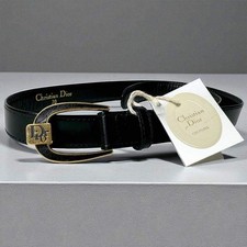 Dior Authentic Vintage Deadstock Women's Belt Color Black And Gold From Japan