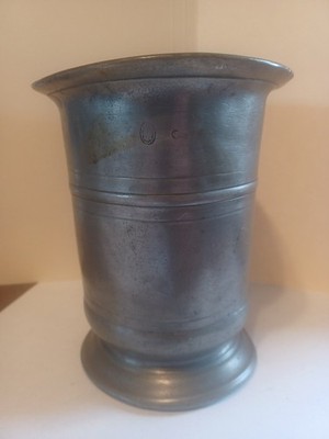 Antique Pewter Tankard, No Handle. Marked Earl Of Aberdeen. Good Condition.
