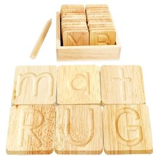 Wooden Alphabet Tracing Boards - Preschool Letter Formation - Montessori Alph...