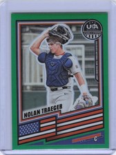 2026 Panini Stars & Stripes Prizm USA Baseball - Green #128 Nolan Traeger