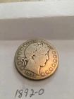 1892 o barber half dollar