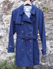Gap Women's  Trench Coat Navy Blue Cotton 100% Size XL Excellent Condition