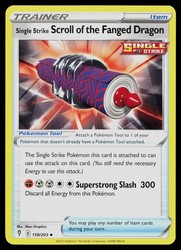 Single Strike Scroll of the Fanged Dragon 158/203 Evolving Skies Uncommon Trainer