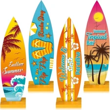Blulu 4 Pcs Surfboard Table 12.6 x 3.66 Inch, As the Picture Shown 