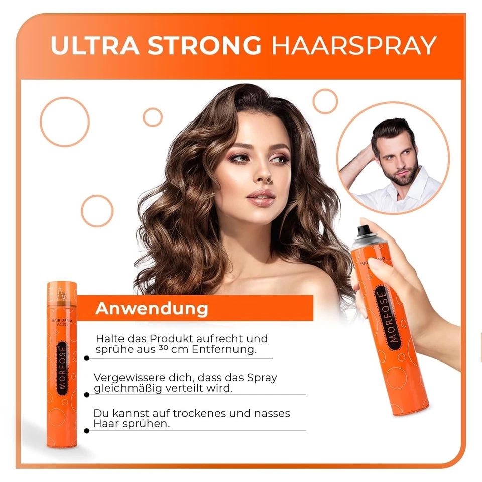 Morfose Ultra Strong Hair Styling Spray 400ml - Ultra starker Halt - 6 er Set - Bild 3 von 4