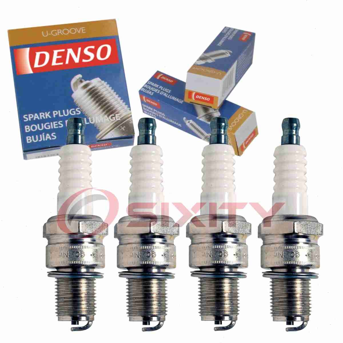 4 pc Denso Standard U-Groove Spark Plugs for 1985-1987 Renault Alliance 1.4L zj