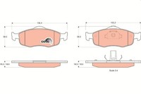 Bremsbelagsatz Scheibenbremse Cotec TRW GDB1107 FüR BNP Mondeo Ford Scorpio BFP