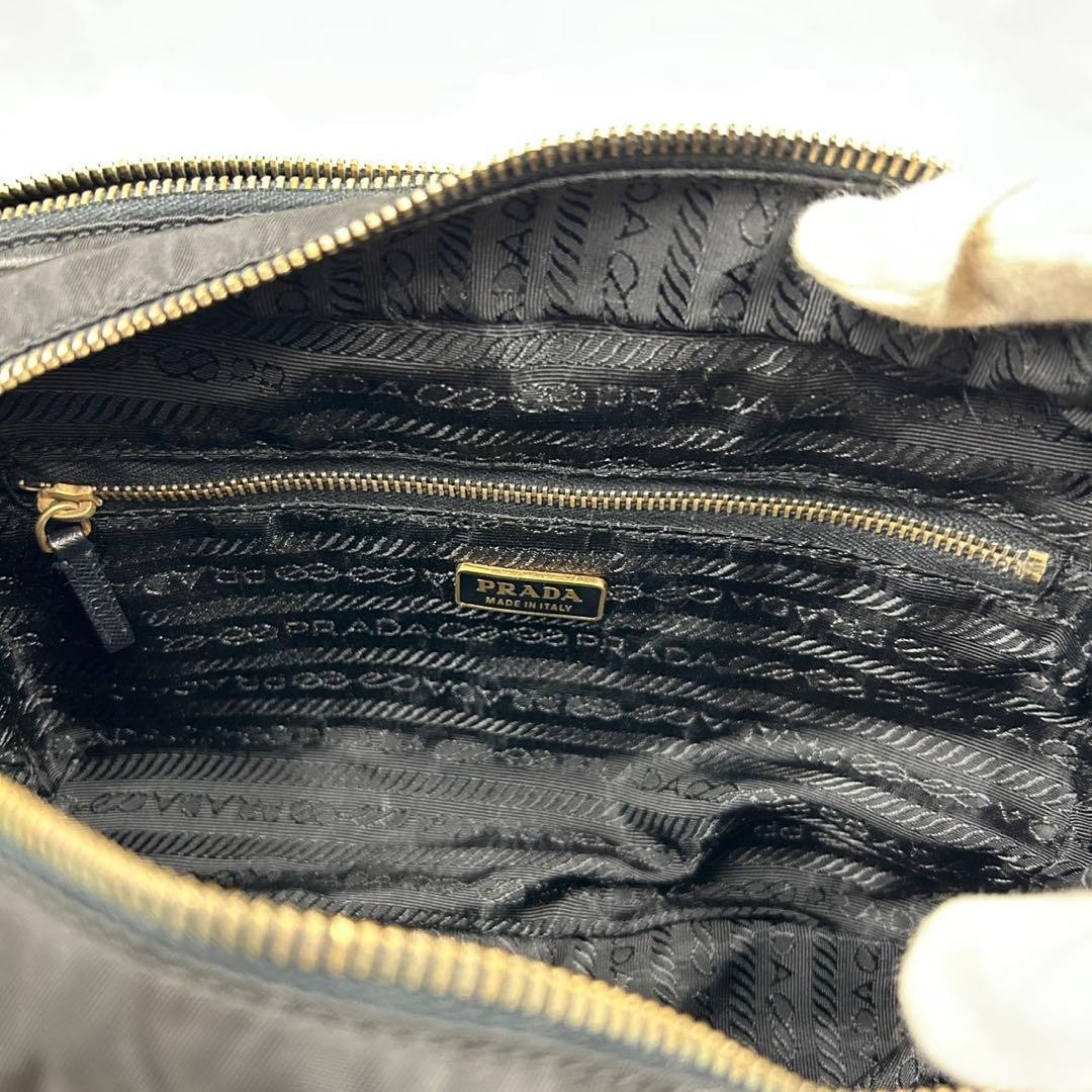 Excellent Condition PRADA Camera Bag 2way Shoulder Bag Triangle Logo Double Zip thumbnail 12