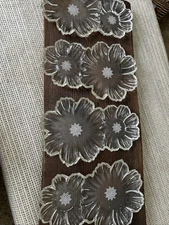 Hazel Atlas Double Daisy 10” Clear Glass Plates Retro Vintage MCM Set Of 4