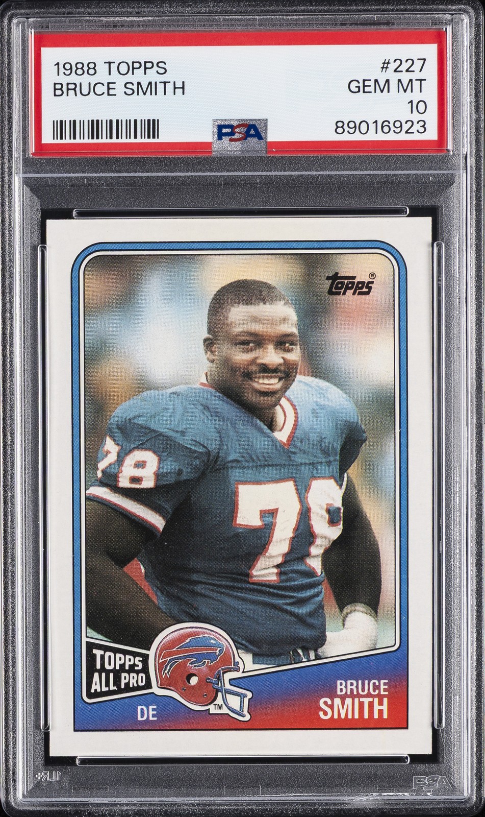 1988 TOPPS #227 BRUCE SMITH PSA 10