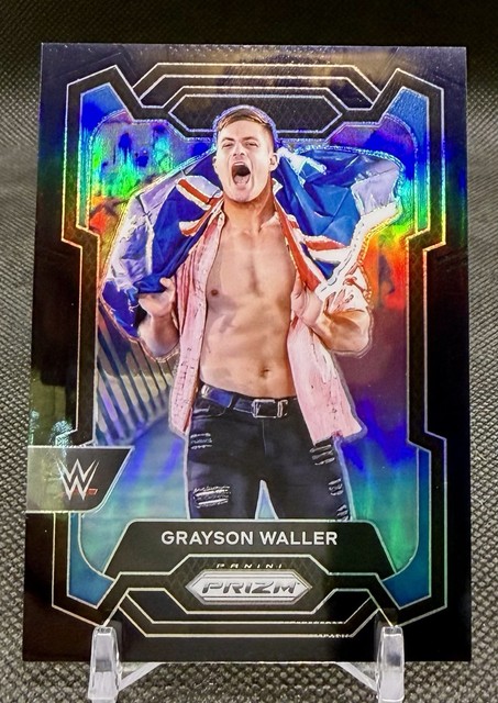 2024 Panini Prizm WWE Grayson Waller #154 True Black Prizm #D 1/1 One Of One
