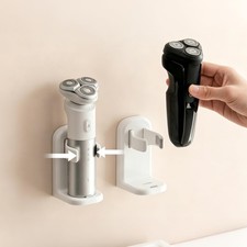 Razor Holder Wall Mount, -Adhesive Shaver Holder with Adjustable Clip Organiz...