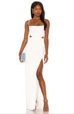 BRAND NEW Nookie Stella Cut Out Gown - WHITE / XS - w/ Side Slit, and Tie-Back