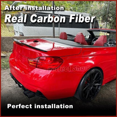 For BMW F33 F83 420i M4 Convertible 2014-20 Rear Trunk Spoiler Wing REAL CARBON - Picture 4 of 10