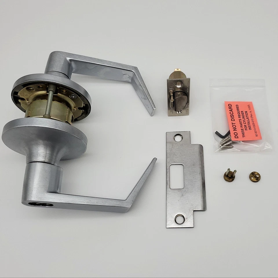 Yale Door Lever Entry Lock SFIC Ready Classroom Satin Chrome 2-3/4 BS BAU 5408LN - Image 2 of 4