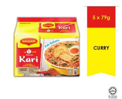 MAGGI Curry 2-Minutes Instant Noodles Delicious 1 Pack x 5 pcs