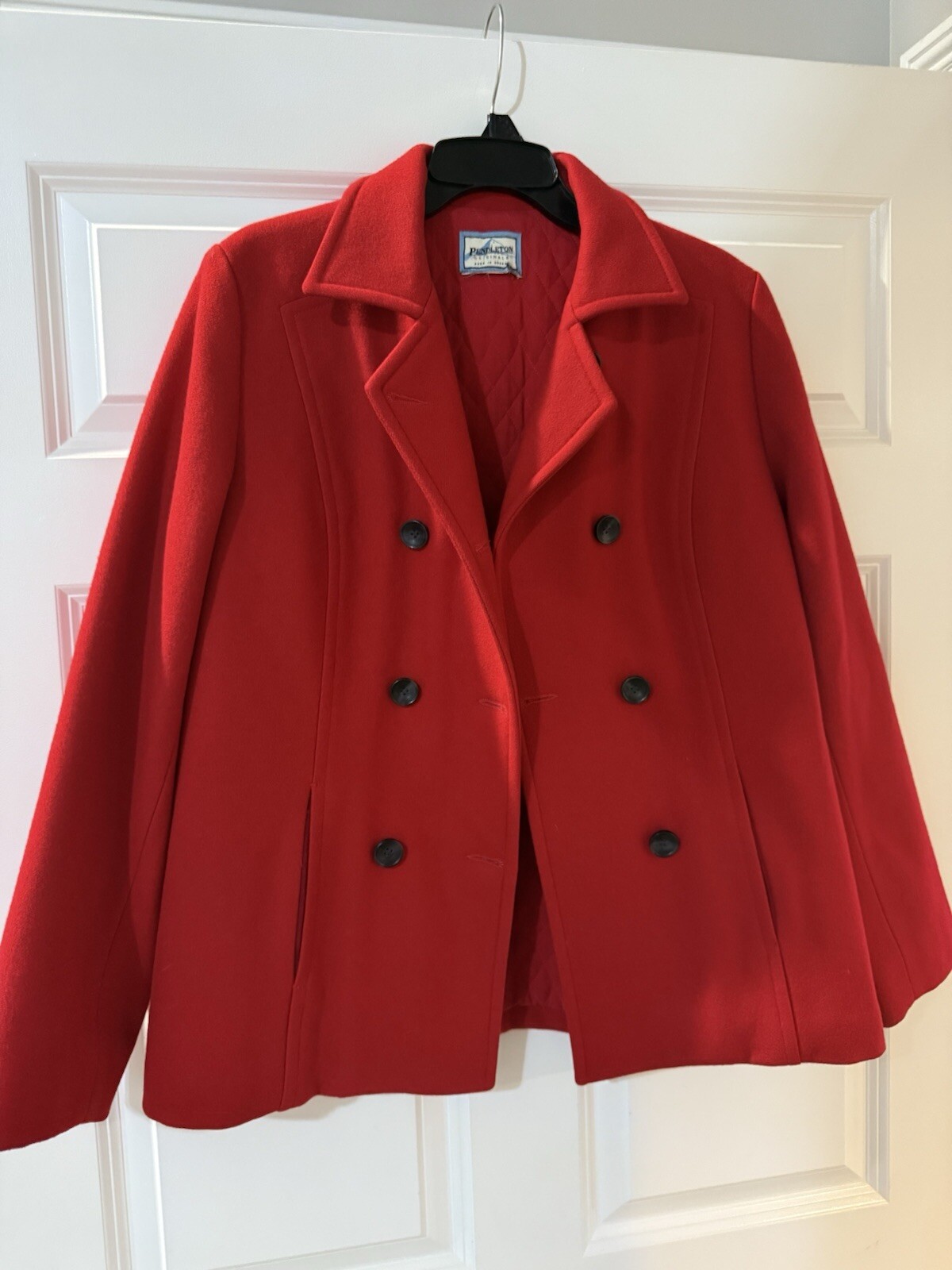 PENDLETON Originals Wool Red Double Breasted Coat… - image 1