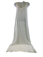 Raya Sun Maxi Dress White Rayon Scoop Neck Racer Back Long New Tags Womens XL