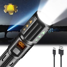 High Lumen Super Bright LED Tactical Flashlight USB Rechargeable LED Work Light